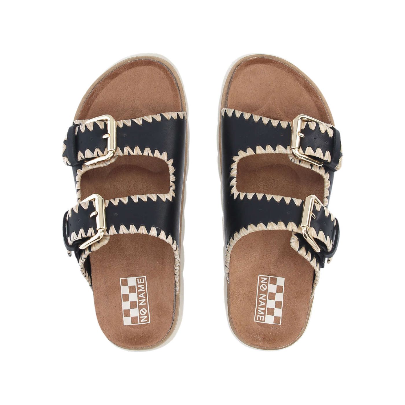 SANDY EDGE W - SOFT/RAPHIA - BLACK/BEIGE